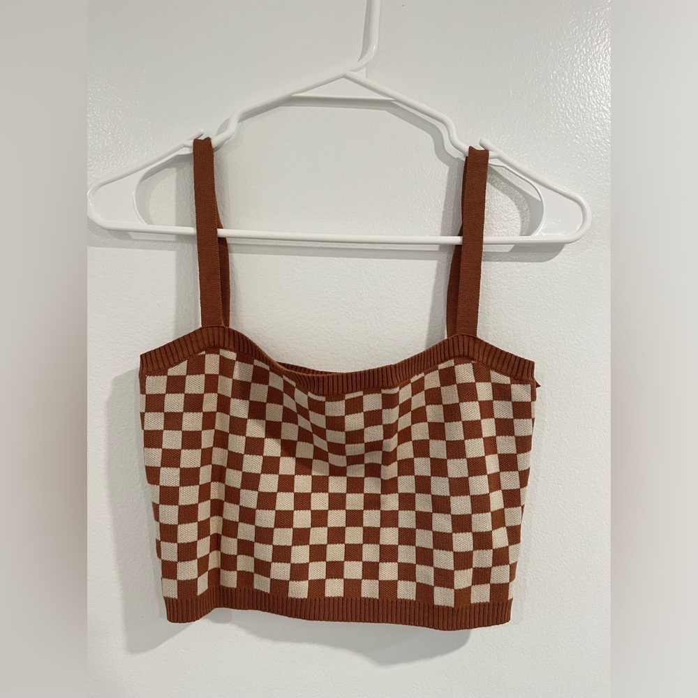 12th Tribe Checkered Crop Top